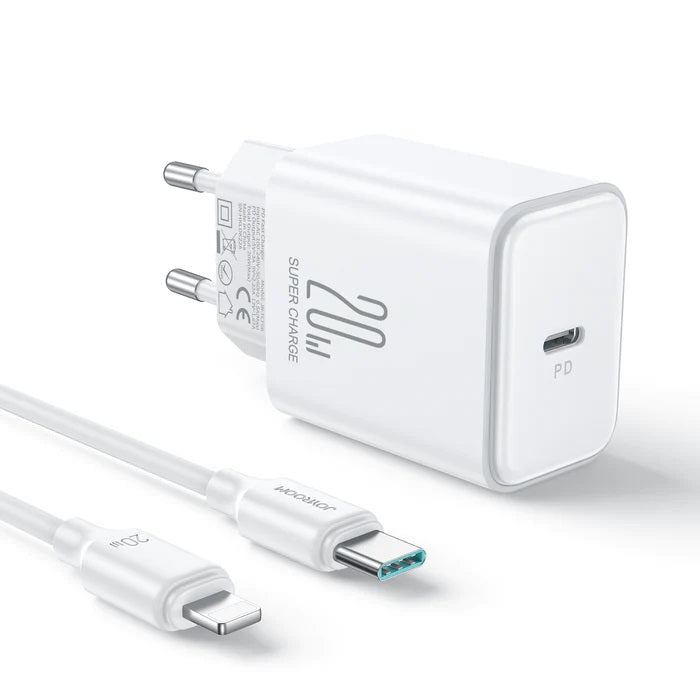 JOYROOM JR-TCF06 Flash Series PD 20W Single-Port Charger with Type-C to IP Cable