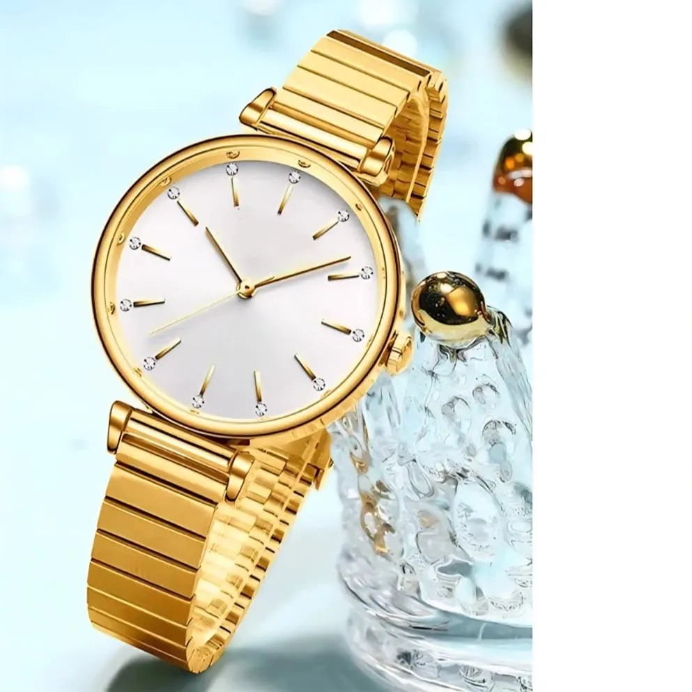 AMERA Advanced Elegant Women's Quartz Watch Waterproof Stainless Steel Strap Business Women's