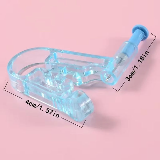 1-Piece Ear Piercing Kit - Durable Steel Ball Studs & Stylish Earrings, Safe Ear Stud Gun with Drill