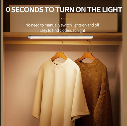 100Mm Rechargeable Motion Sensor LED Cabinet Light – Wireless Night Lamp for Kitchen, Wardrobe