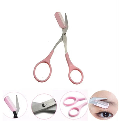 Eyebrow Trimmer Scissors with Comb â€“ Facial Hair Removal & Brow Shaping Grooming Tool