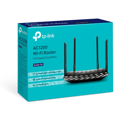 TP-LINK Archer C6 - AC1200 Mesh Wi-Fi Router Wireless MU-MIMO Full Gigabit Router