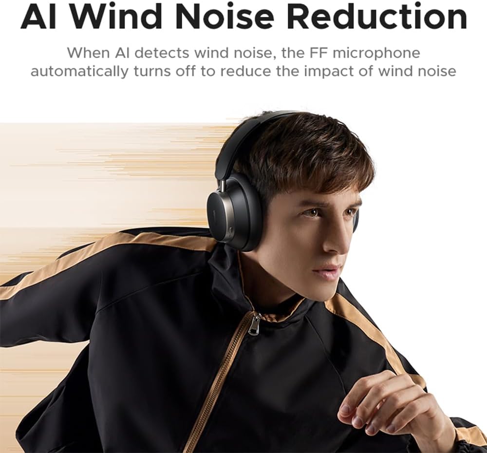 UGREEN Studio Pro Headphones Wireless 55687 , 120H Playtime, Adaptive Noise Cancelling, Hi-Res Sound Bluetooth 6.0 Over-ear Headsets, Custom EQ & Multiple Connection via App, Foldable Retractable Earphones