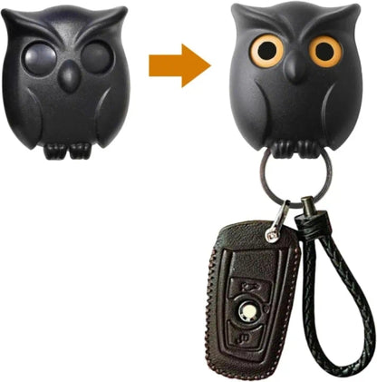 Adhesive Wall Mounted Key Holder Keychain [Owl Shaped]