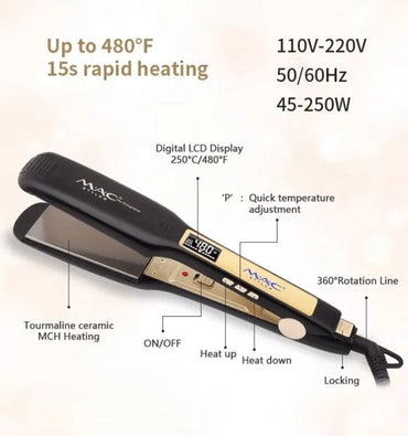 MAC Styler MC-5517 Professional Hair Straightener LCD Screen Premium Salon Iron Keratin Treatment