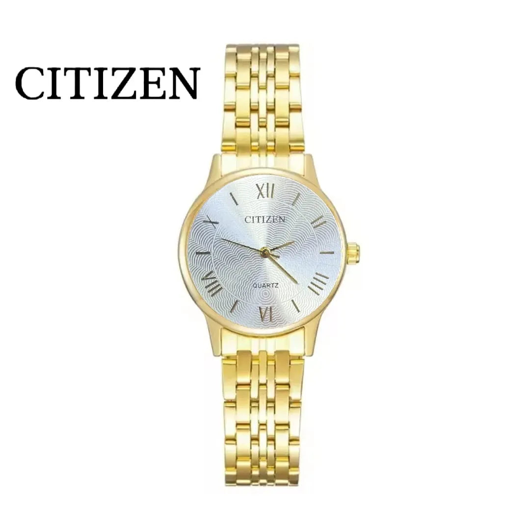CITIZEN Famous Brand Watch Luxury Gold Women Full Steel Quartz Ultra Thin Watches for Fashion Lovers