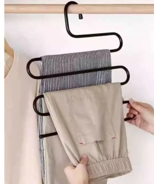 5 Layers Stainless Steel Clothes Hangers Space Saving Cupboard Hangers (1Ps /2Pcs)