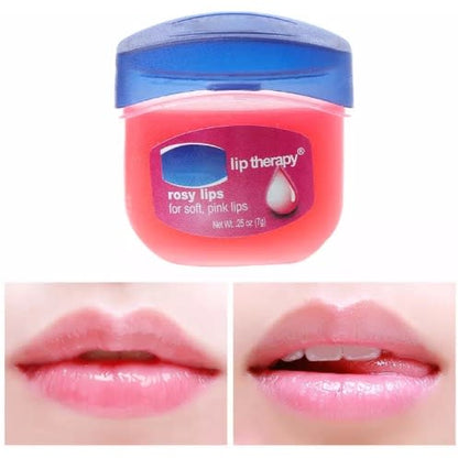 Vaseline Rosy Lips Lip Therapy Pure Petroleum Jelly Balm 0.25Oz for Dry Lips