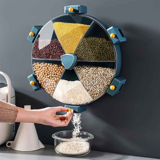 Grains Container Grain Storage Box Separated Wall Mounted Space Saving for Kitchen