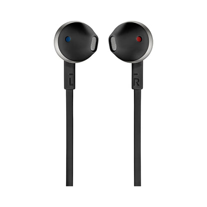 J B L Tune 205 Pure Bass Metal Earbud Headphones with Mic (Black)