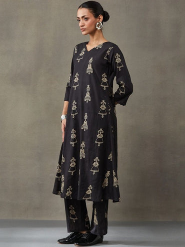 Everyday Women Ethnic Motifs Printed Regular Pure Cotton Kurta with Trousers