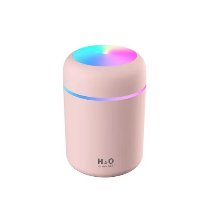 300Ml Portable USB Air Humidifier & Aroma Diffuser with LED Light – Mini Mist Sprayer for Home