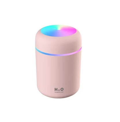 300Ml Portable USB Air Humidifier & Aroma Diffuser with LED Light – Mini Mist Sprayer for Home