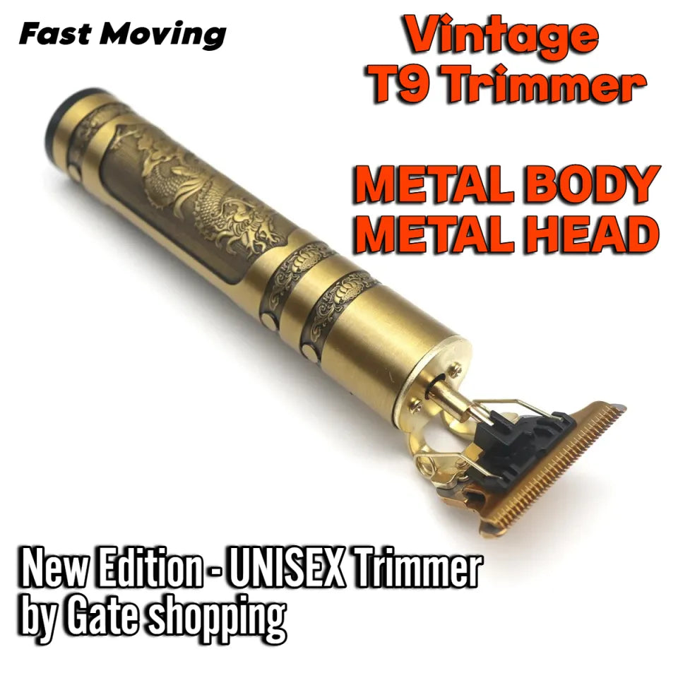 Unisex Steel Body T9 Vintage Hair Trimmer 2026 Edition Trimmer by Gate Shopping