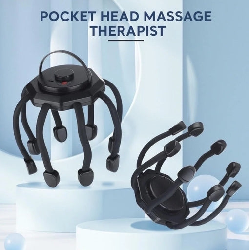360° Bliss,Rechargeable Head Massager with 3 Modes of Vibration, Cordless Electric Octopus