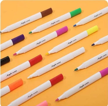 Magic Water Drawing Pens, 60-Pack Floating Doodle Pen Set, Easy Wipe-off Dry Ink, Washable Colors