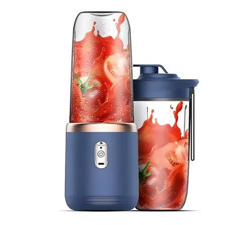 2-In-1 Portable Electric Juicer Blender Cup | Rechargeable Mini Smoothie Maker for Travel & Gym