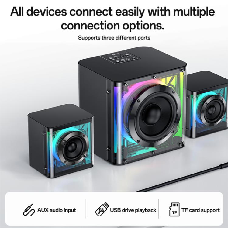 Yesido YSW41 40W 2.1 Channel System Colorful RGB Bluetooth Speaker Subwoofer