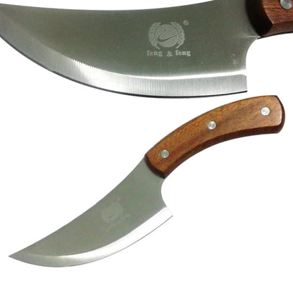 Feng & Feng Bone and Meat Knife with Wooden Handle (6/7 Inch Blade)