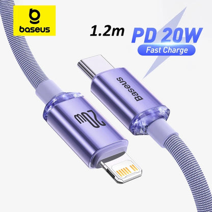 Baseus Crystal Shine 20W Fast Charging & Data Cable USB Type C to Lightning 20W