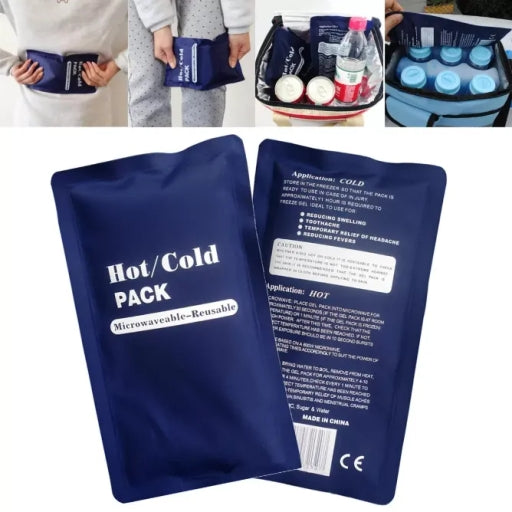 Hot and Cold Flexible Reusable Compress Ice Gel Pad Pack Cool Bag