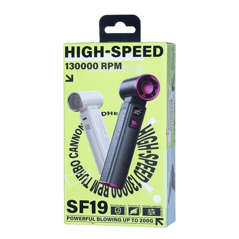 REMAX SF19 High Speed Turbine Air Blower 130000 RPM Brushless Motor Speed Adjustable Handheld Fan
