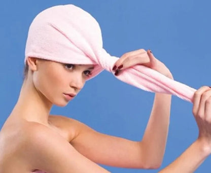 Twist Dry Shower Microfiber Hair Wrap Towel Drying Bath Spa Head Cap Hat