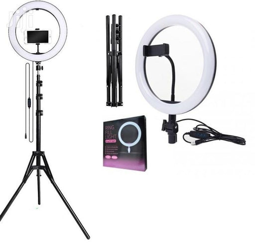 LED Studio Ring Light 26CM Ring with 7 Feet Adjustable Tripod Stand LED Ring Fill Light