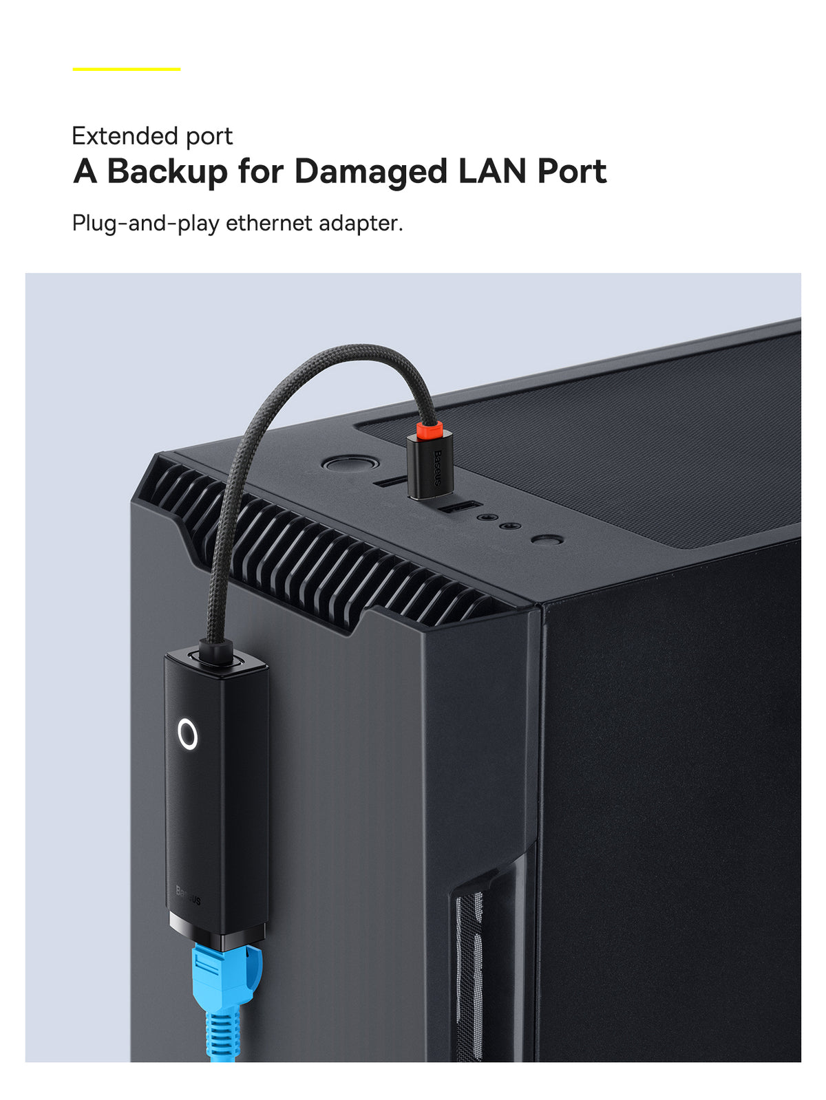 Baseus Lite Series 100Mbps Type-C to RJ45 LAN Port Ethernet Adapter