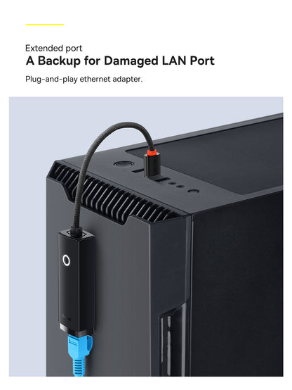 Baseus Lite Series 100Mbps Type-C to RJ45 LAN Port Ethernet Adapter