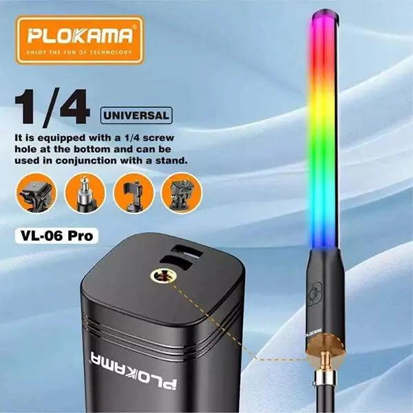 PLOKAMA VL06 Pro Portable Handheld Stick Light