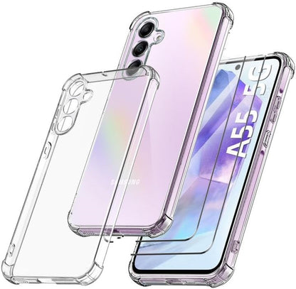 Samsung Galaxy A55 5G / A35 /A25 /A15 Case Clear TPU Four Corners Cover Transparent Soft