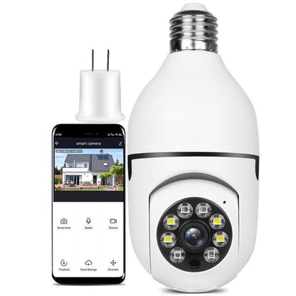 HD E27 2.4GHz WiFi Night Vision Wireless 360 Degree CCTV Security Light 360 Panoramic Bulb Camera