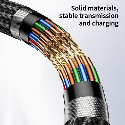 Yesido CA187 27W Type-C to 8 Pin Aluminum Alloy Data Cable, 0.3m (Black)