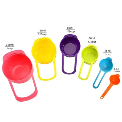 6 Pcs Measuring Spoon Set - Multicolor Measuring Cup ,Cake Baking Accessories
