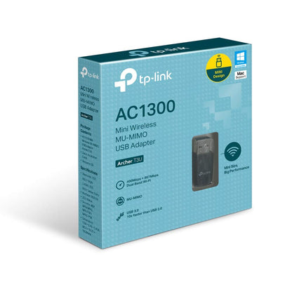 TP-Link Ac1300 USB WiFi Adapter(Archer T3U)-2.4G/5G Dual Band Mini Wireless Network Adapter