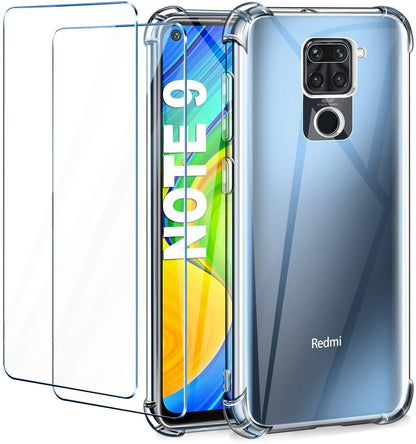 Anti Burst Airbag Bumper Super Protection Clear Silicone Case For Redmi Note 9