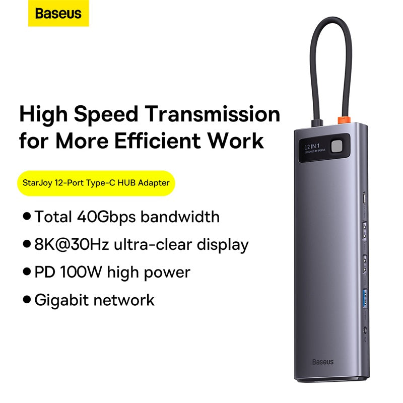 Baseus Starjoy Series 12in1 Multifunctional Type C Hub Adapter