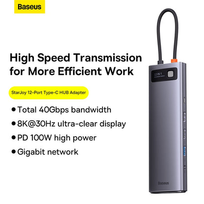 Baseus Starjoy Series 12in1 Multifunctional Type C Hub Adapter