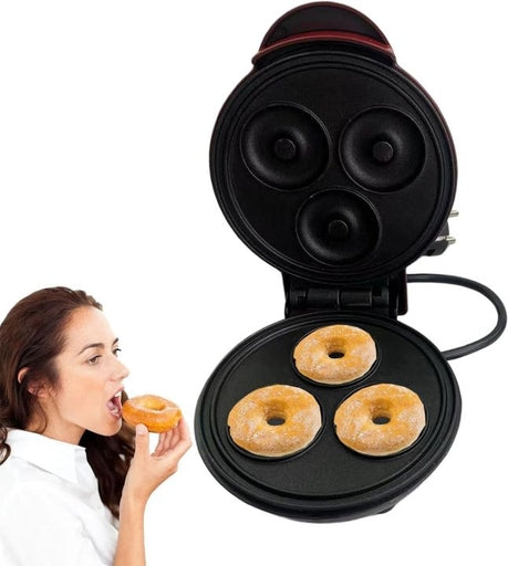 Mini Donut Maker Machine Non-Stick Doughnut Device with 3 Holes Snack Desserts Maker Tool
