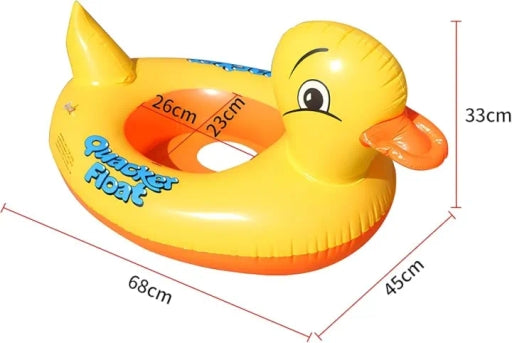 Inflatable Pool Toys for Baby, Yellow Duck Swim Ring