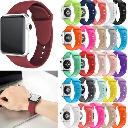 Multi Color Silicone Sport Watch Strap for Apple Watch Series 1-6 42/44Mm Smart Watches