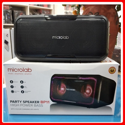 Microlab BP11 Rechargeable Bluetooth Speaker 16W Powerful Sound with 7-colour LED light