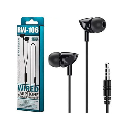 REMAX RW-106 WIRED EARPHONE FOR CALLS & MUSIC
