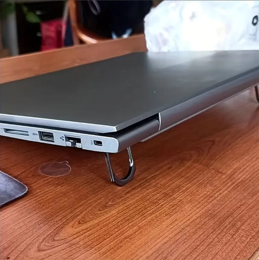 2Pcs Foldable Mini Laptop Stand â€“ Portable Adjustable Metal Holder for Laptop & Tablet