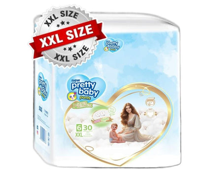 Pretty Baby Pants Diapers | Over Night 12 Hour | XXL 30 Pcs