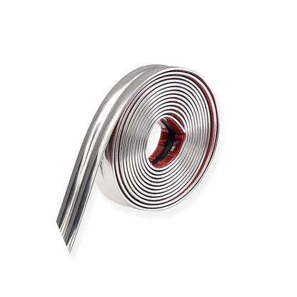 Self-Adhesive Caulking Strip Flexible Molding Wall Trim Wall Edging Strip 3Mtr/SILVER