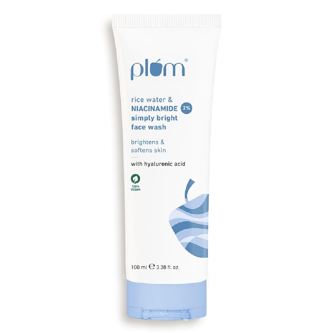 Plum 2% Niacinamide & Rice Water Simply Bright Face Wash 100Ml
