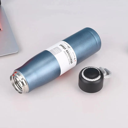 Insulated Stainless Steel Hot & Cold Water Bottle | Leak-Proof Sports Flask with Carry Rope