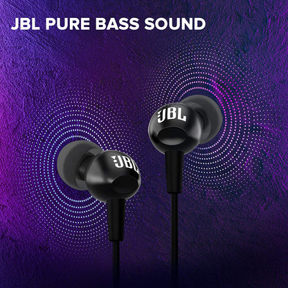 100% Genuine JBL C100SI In-Ear Headphones with Mic